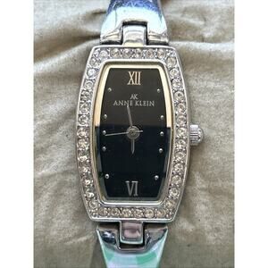 Anne Klein Black Dial Rhinestone Bezel Women’s Quartz Watch